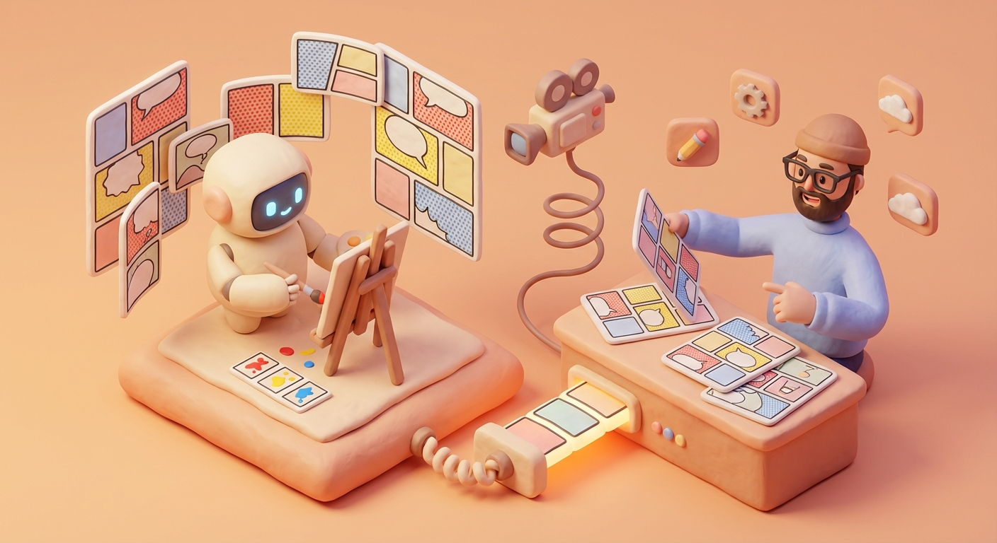 Behind the Screens - generating a comic with Sora